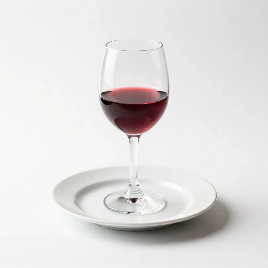 Glass of red wine isolated on a white background