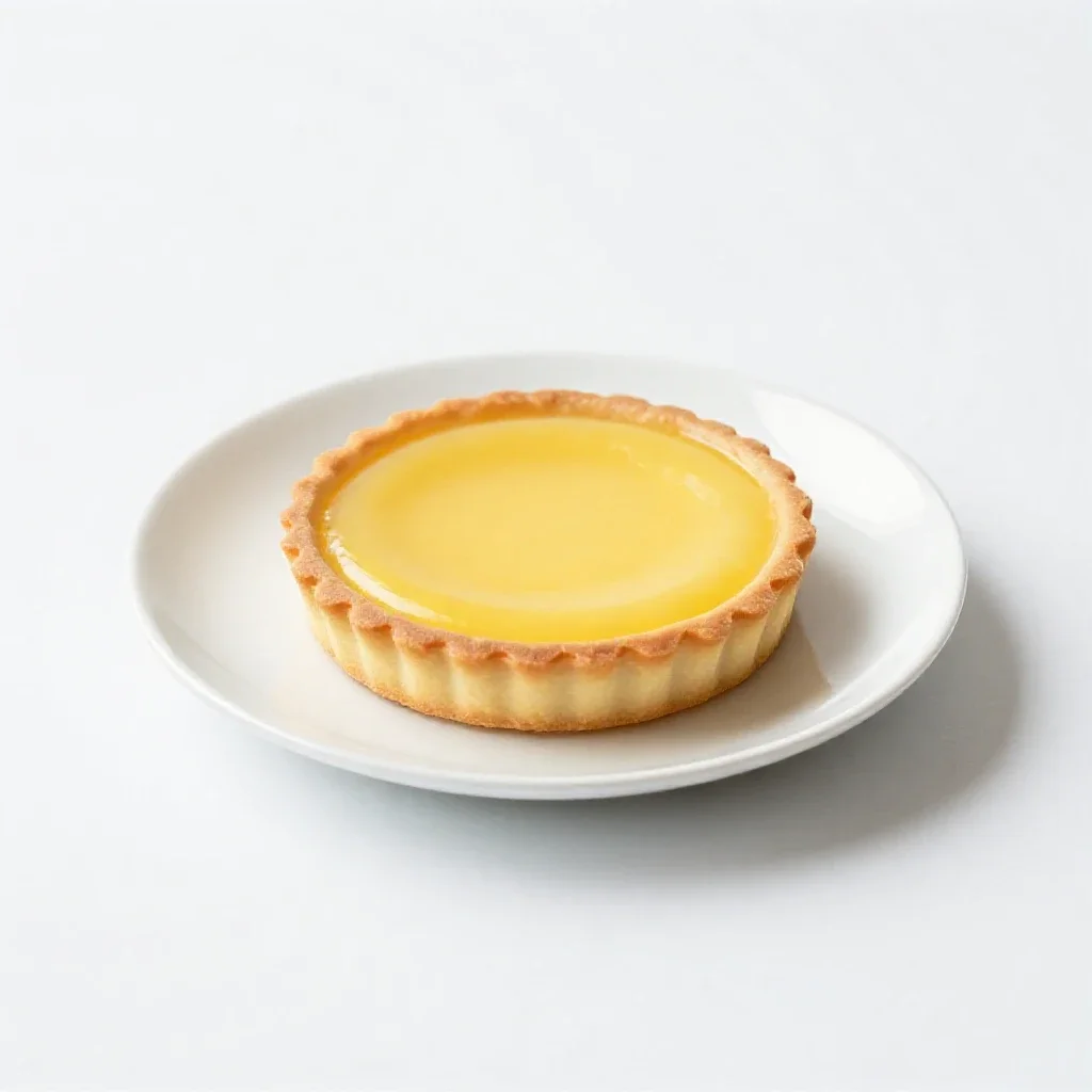 Lemon tart isolated on a white background