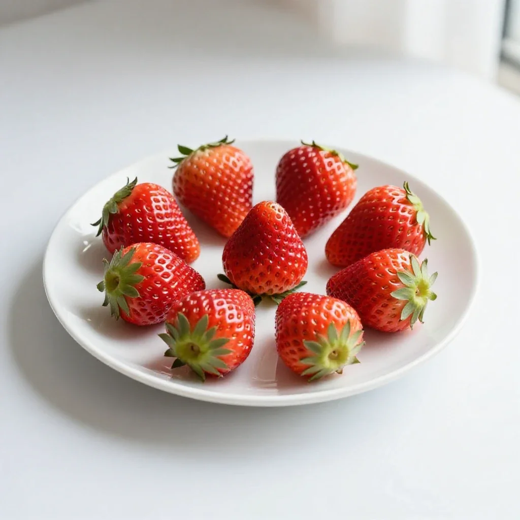 Punnet of strawberries isolated on a white background