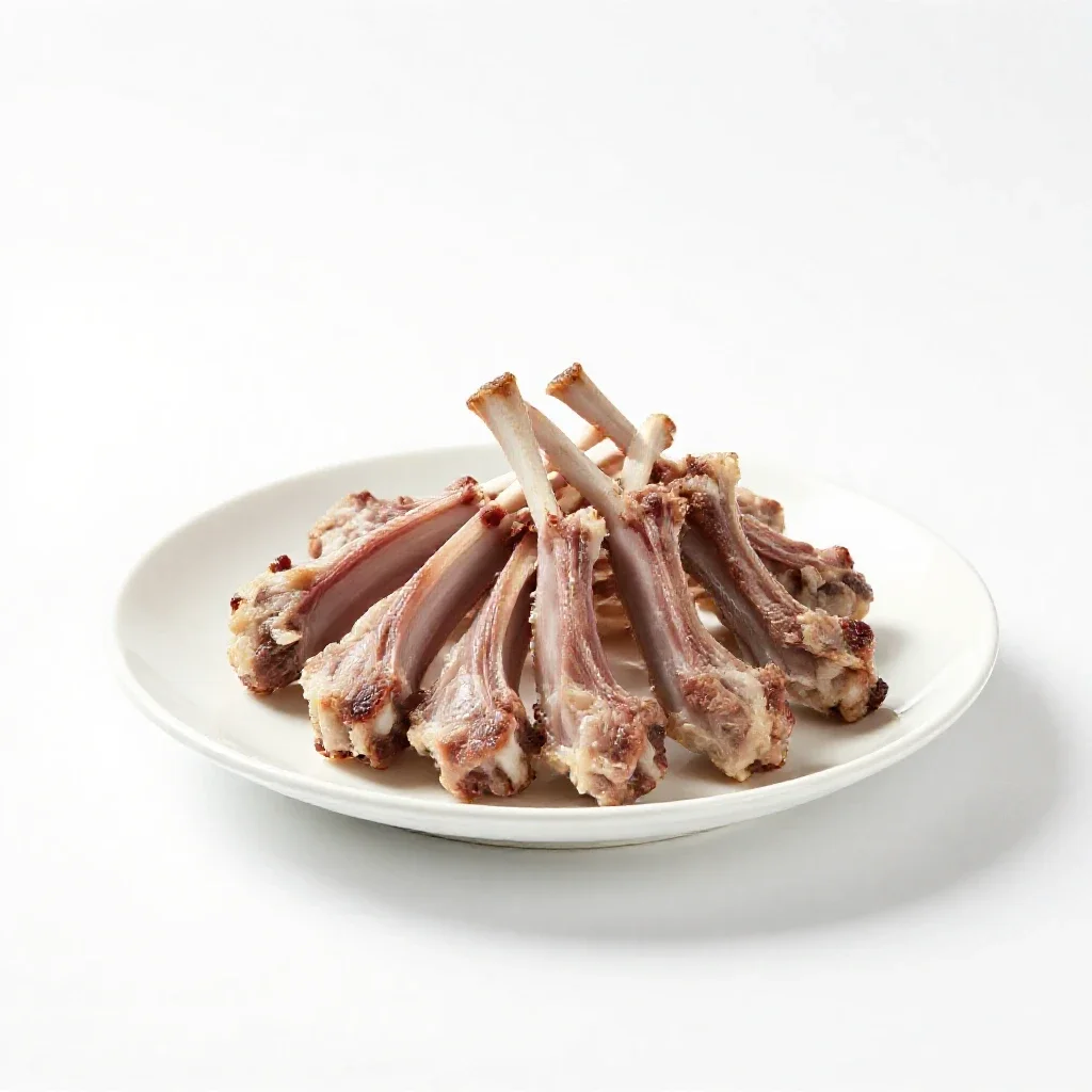 Rack of lamb isolated on a white background