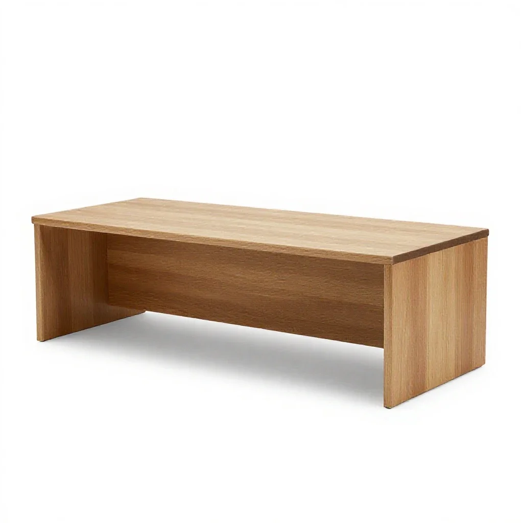 C-shaped sofa table isolated on a white background