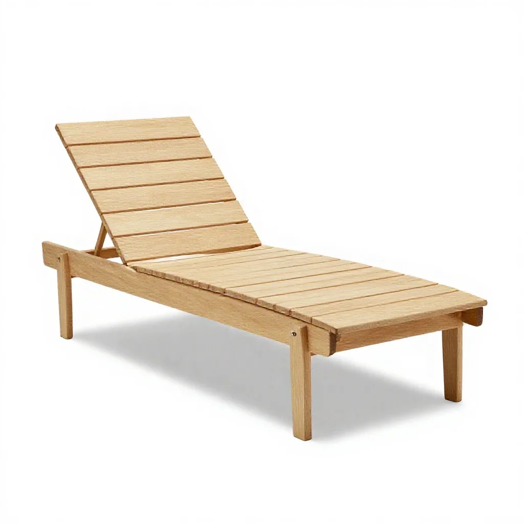 Chaise longue isolated on a white background