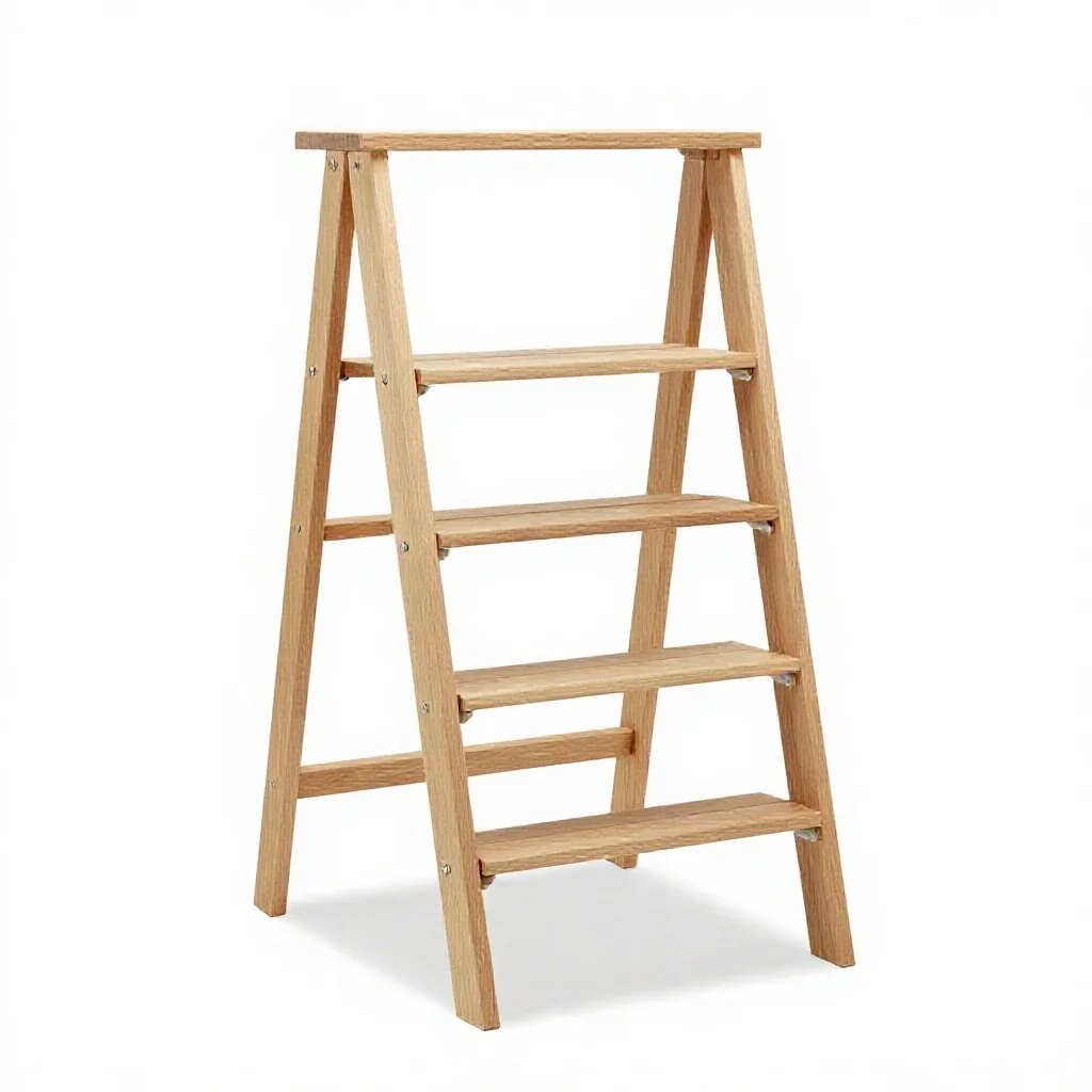 Ladder shelf isolated on a white background
