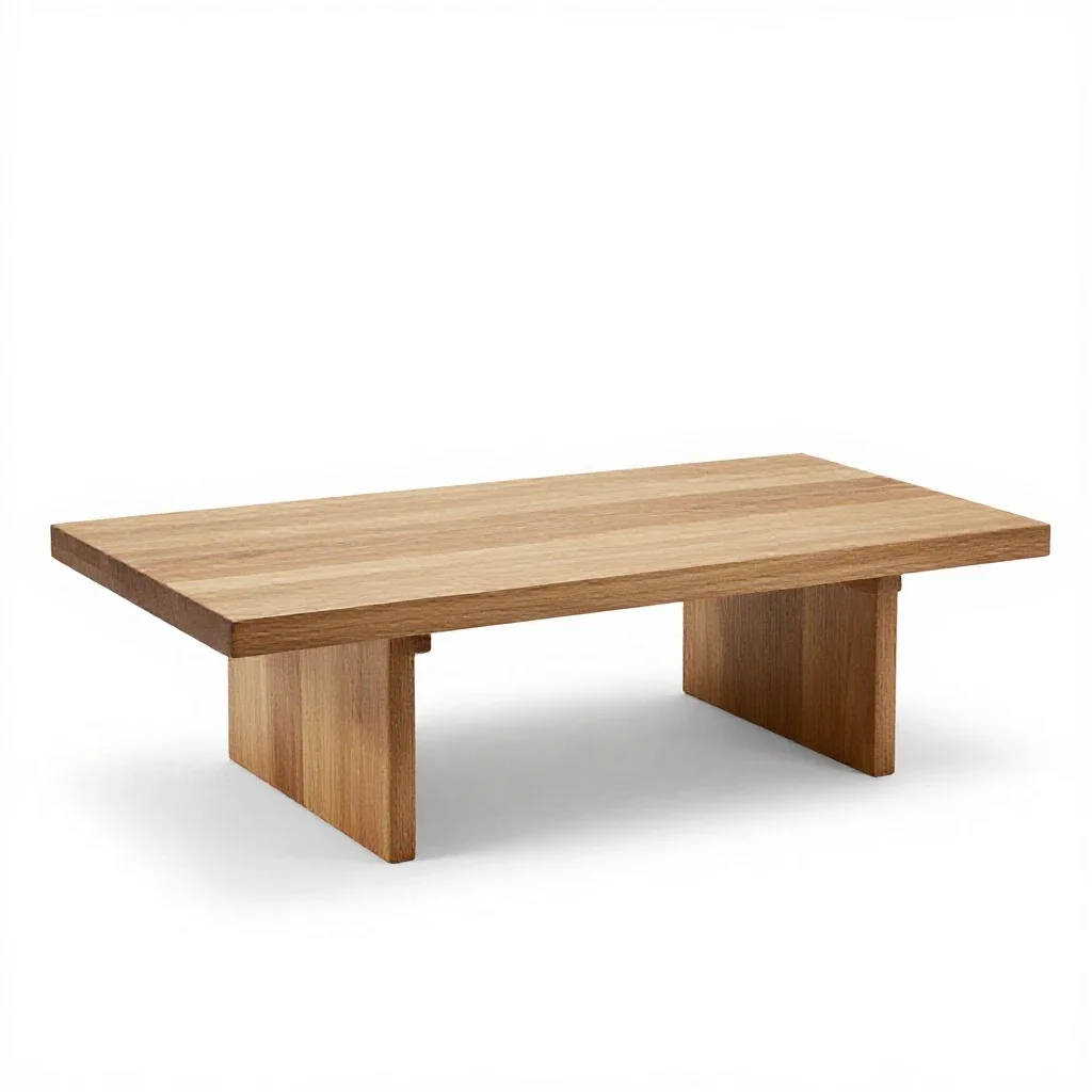 Low coffee table isolated on a white background