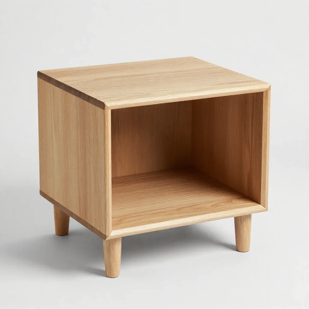 Nightstand with a shelf isolated on a white background