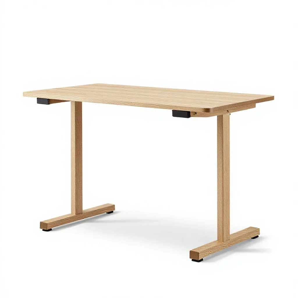 Standing desk frame isolated on a white background