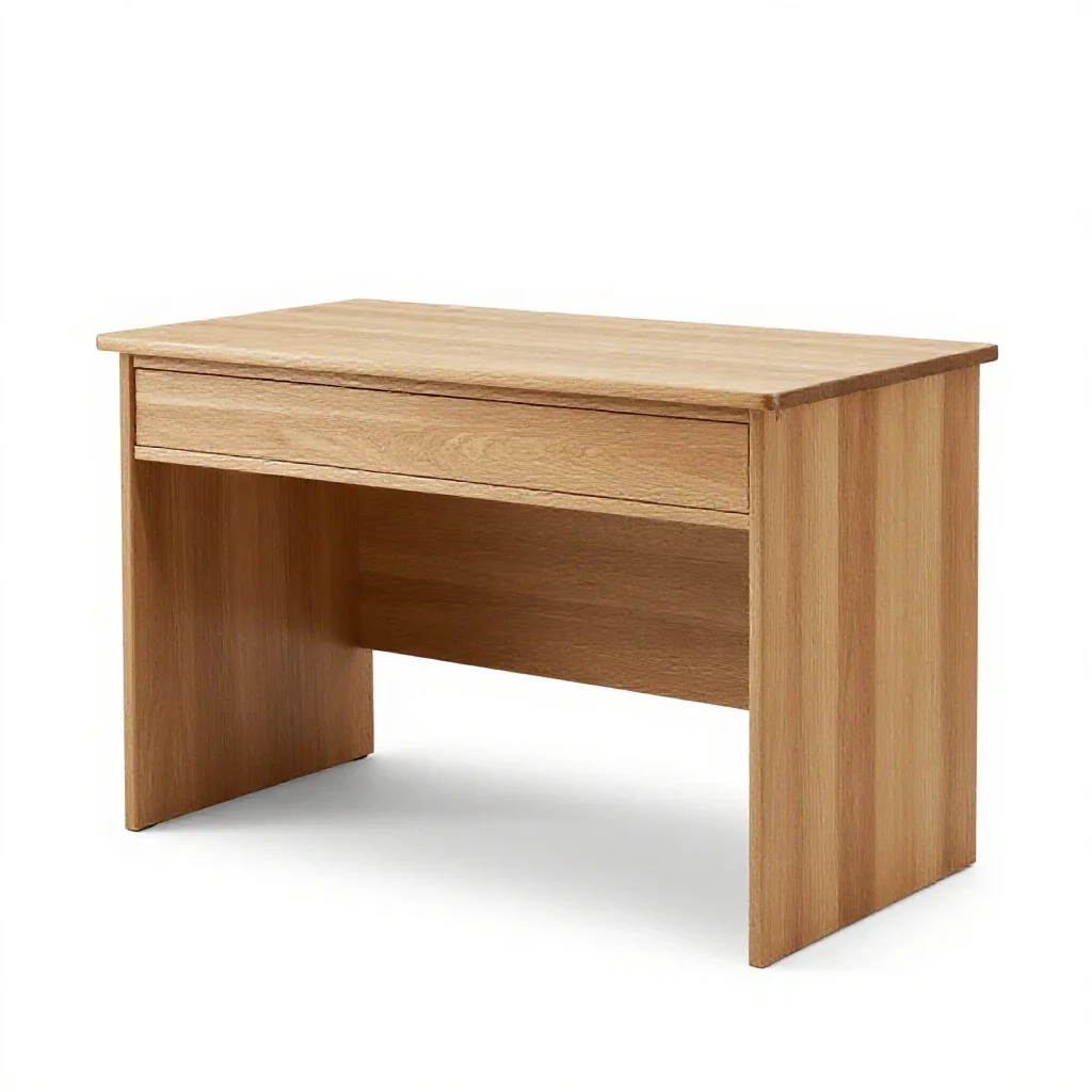 Writing desk with a drawer isolated on a white background