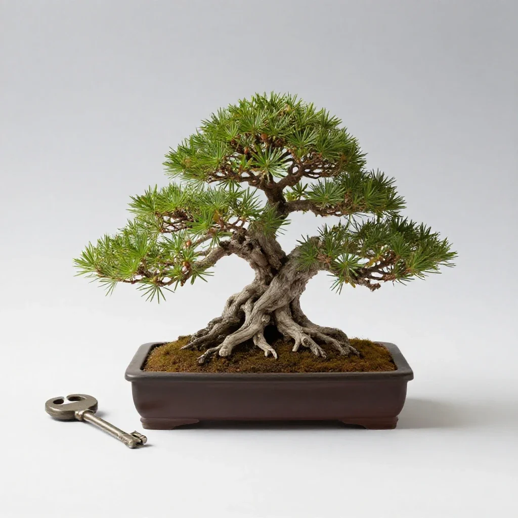 Bonsai training kit isolated on a white background