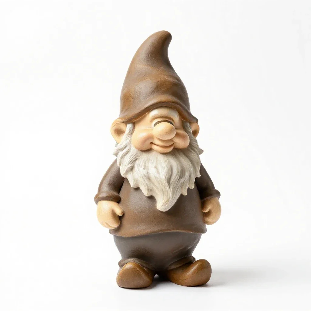 Garden gnome isolated on a white background