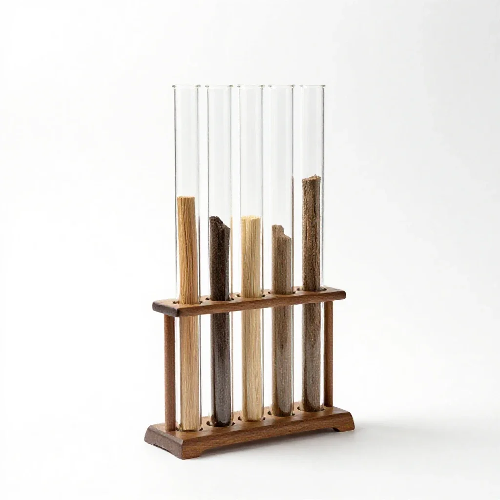 Propagation station with glass tubes isolated on a white background