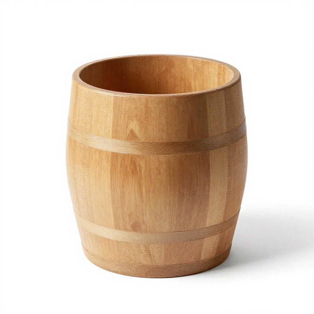 Rain barrel isolated on a white background