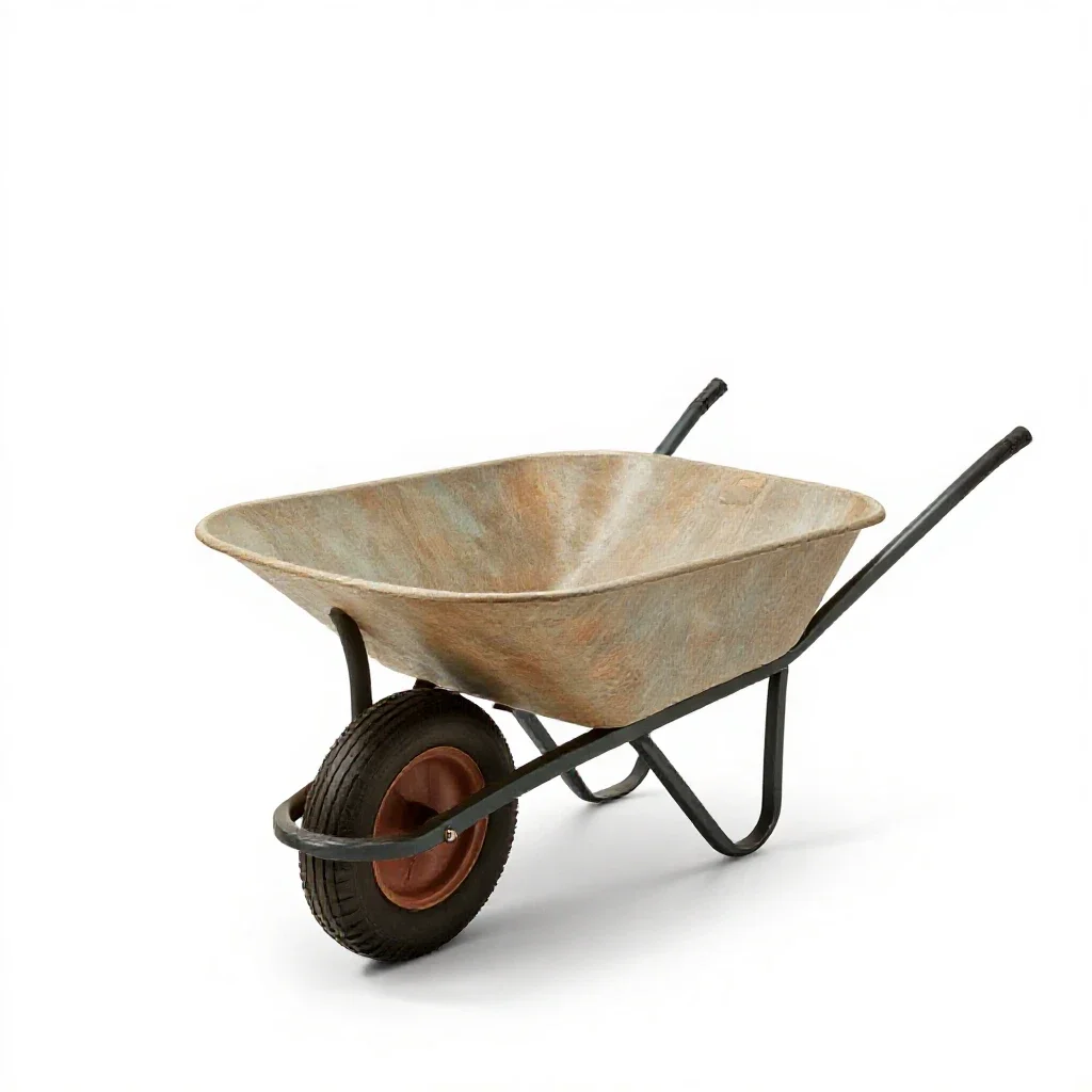 Wheelbarrow isolated on a white background