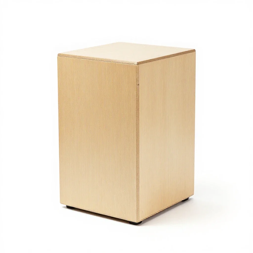 Cajon box drum isolated on a white background
