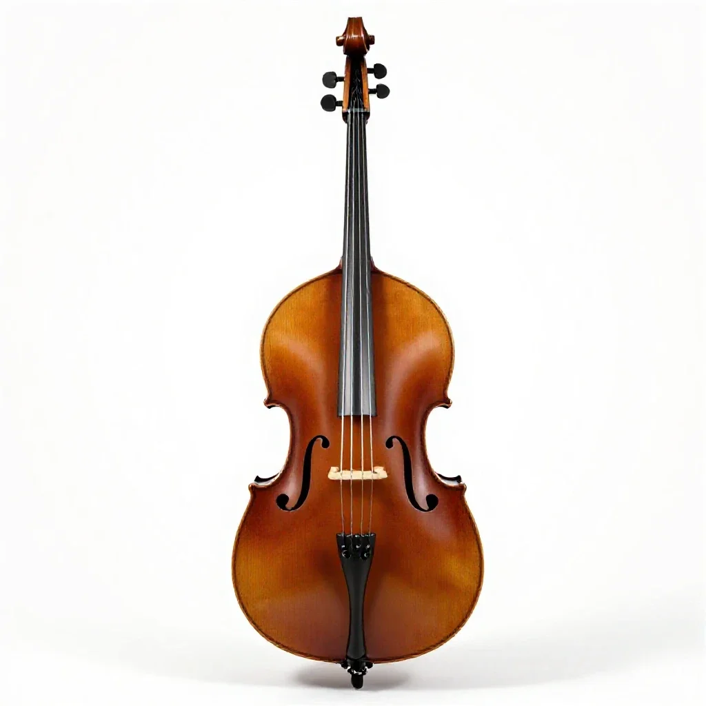 Double bass isolated on a white background