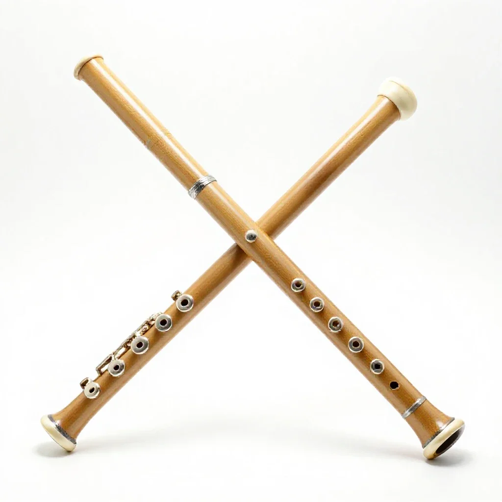 Flute isolated on a white background