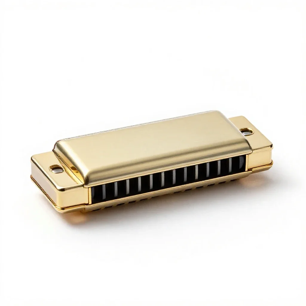 Harmonica isolated on a white background