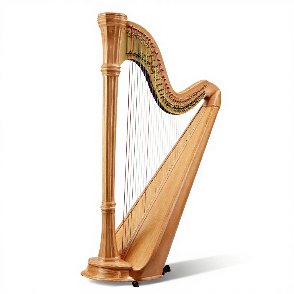 Harp isolated on a white background
