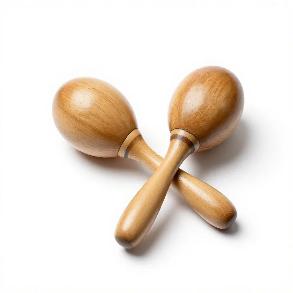 Pair of maracas isolated on a white background