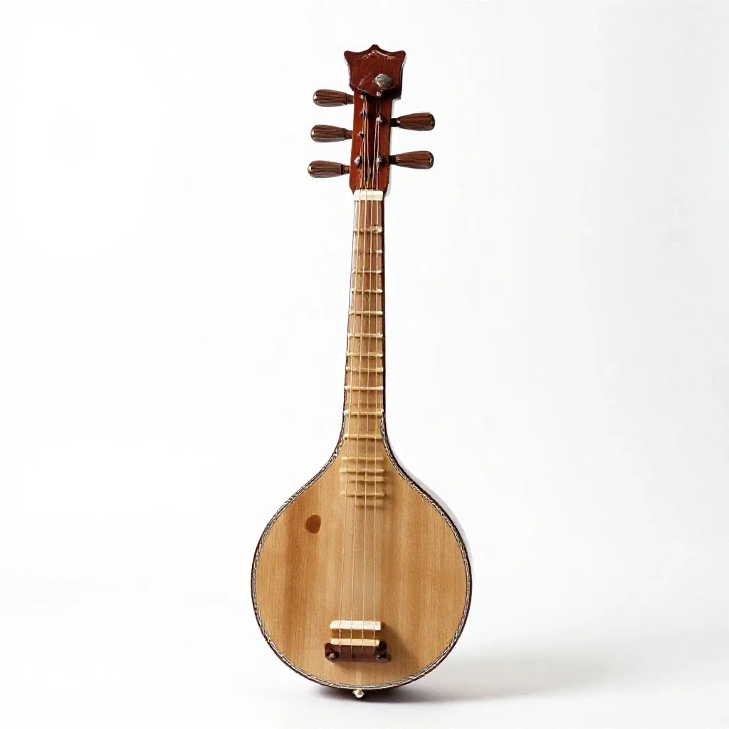Sitar isolated on a white background