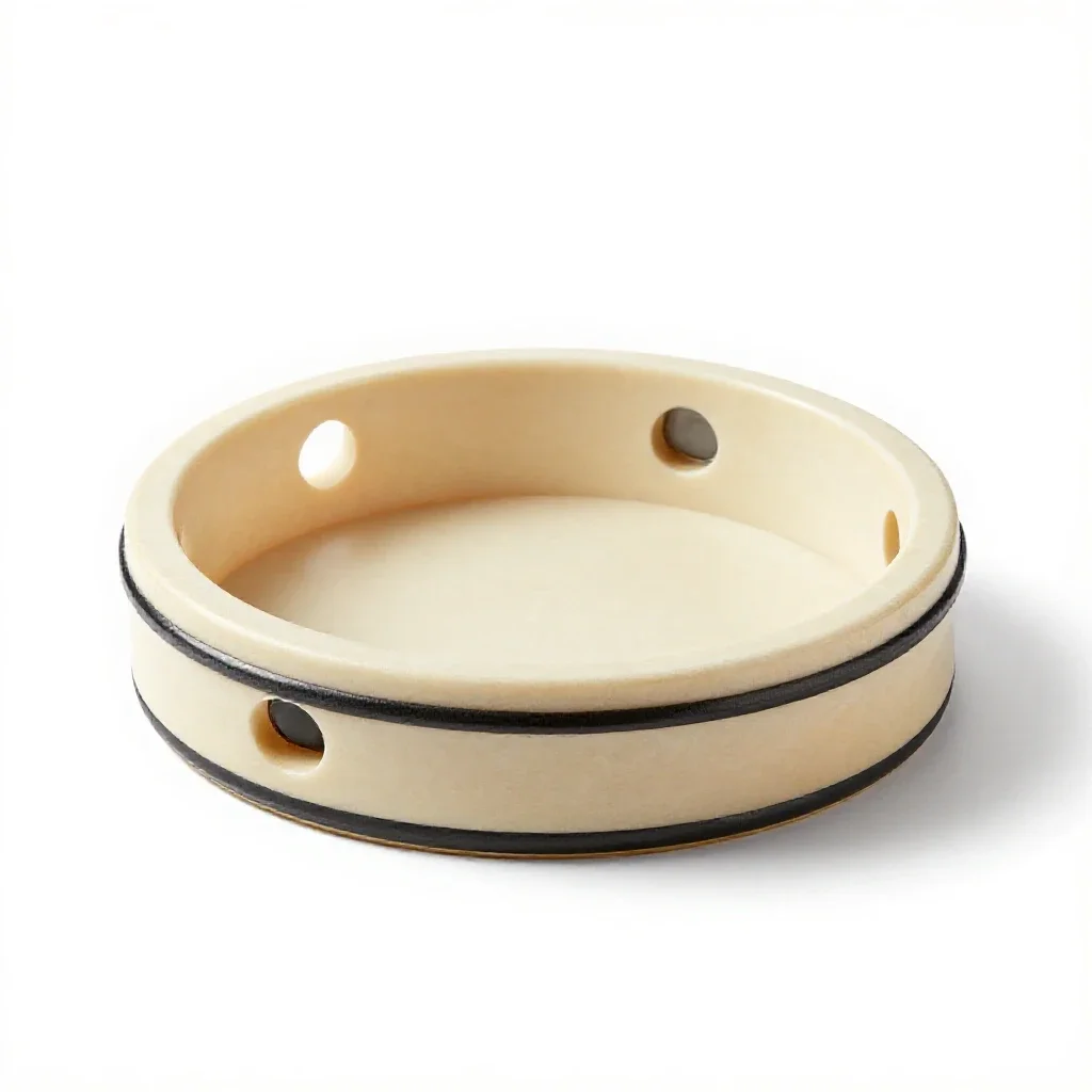 Tambourine isolated on a white background