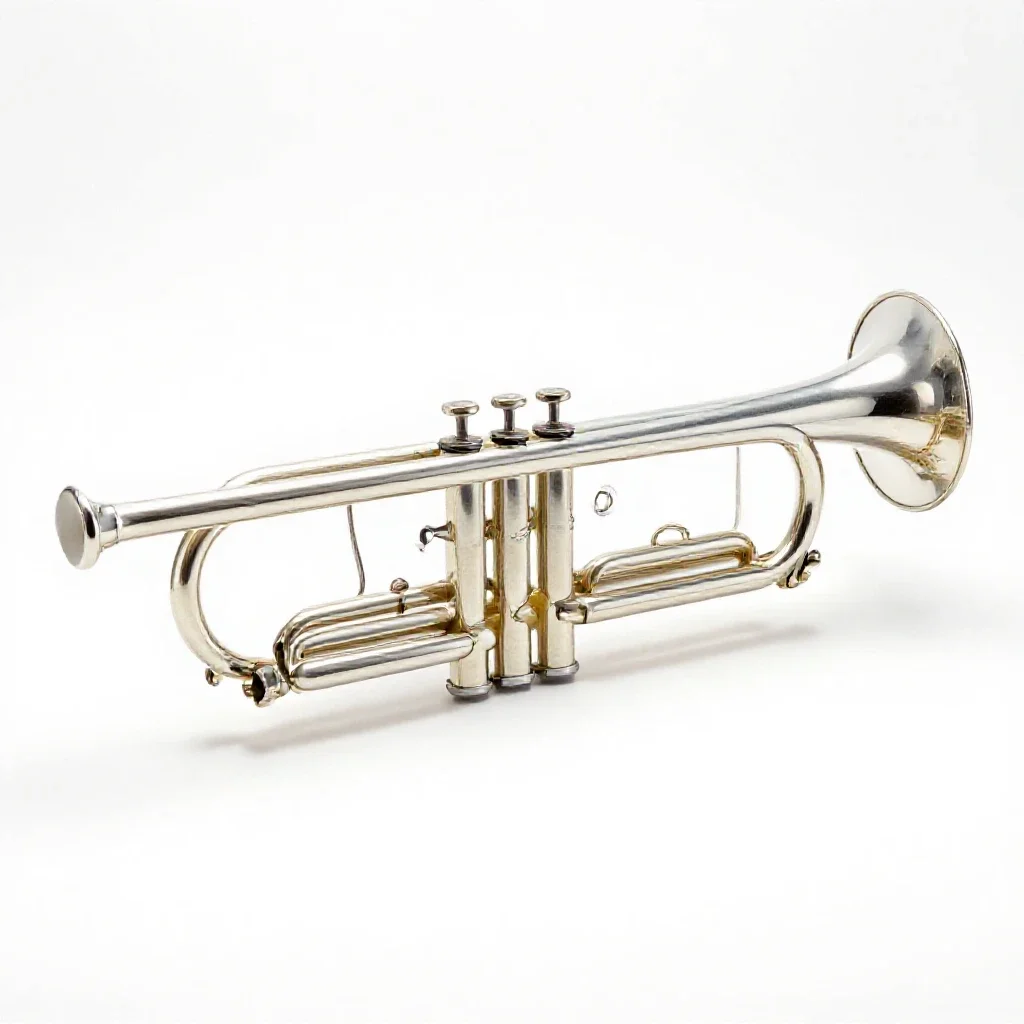 Trumpet isolated on a white background