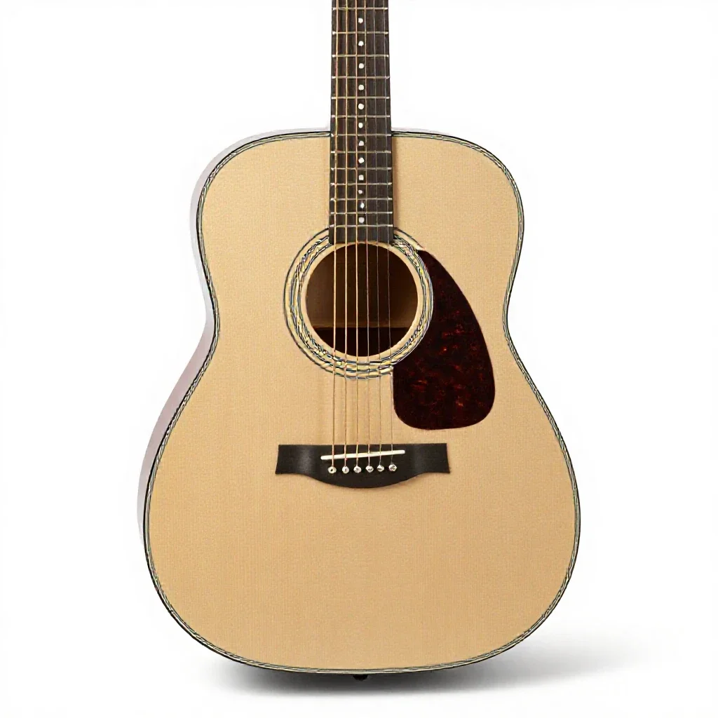 Acoustic guitar isolated on a white background