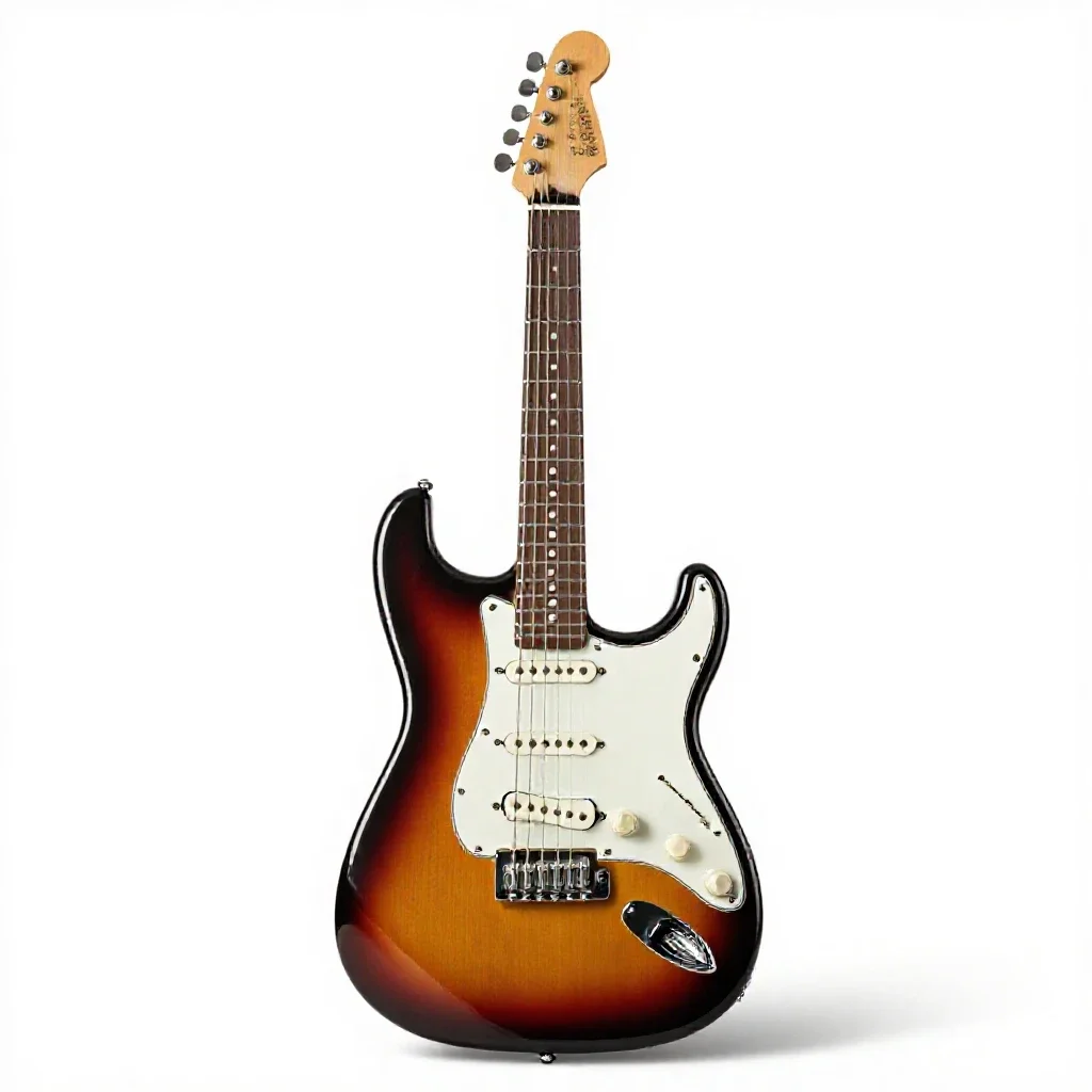 Electric guitar isolated on a white background