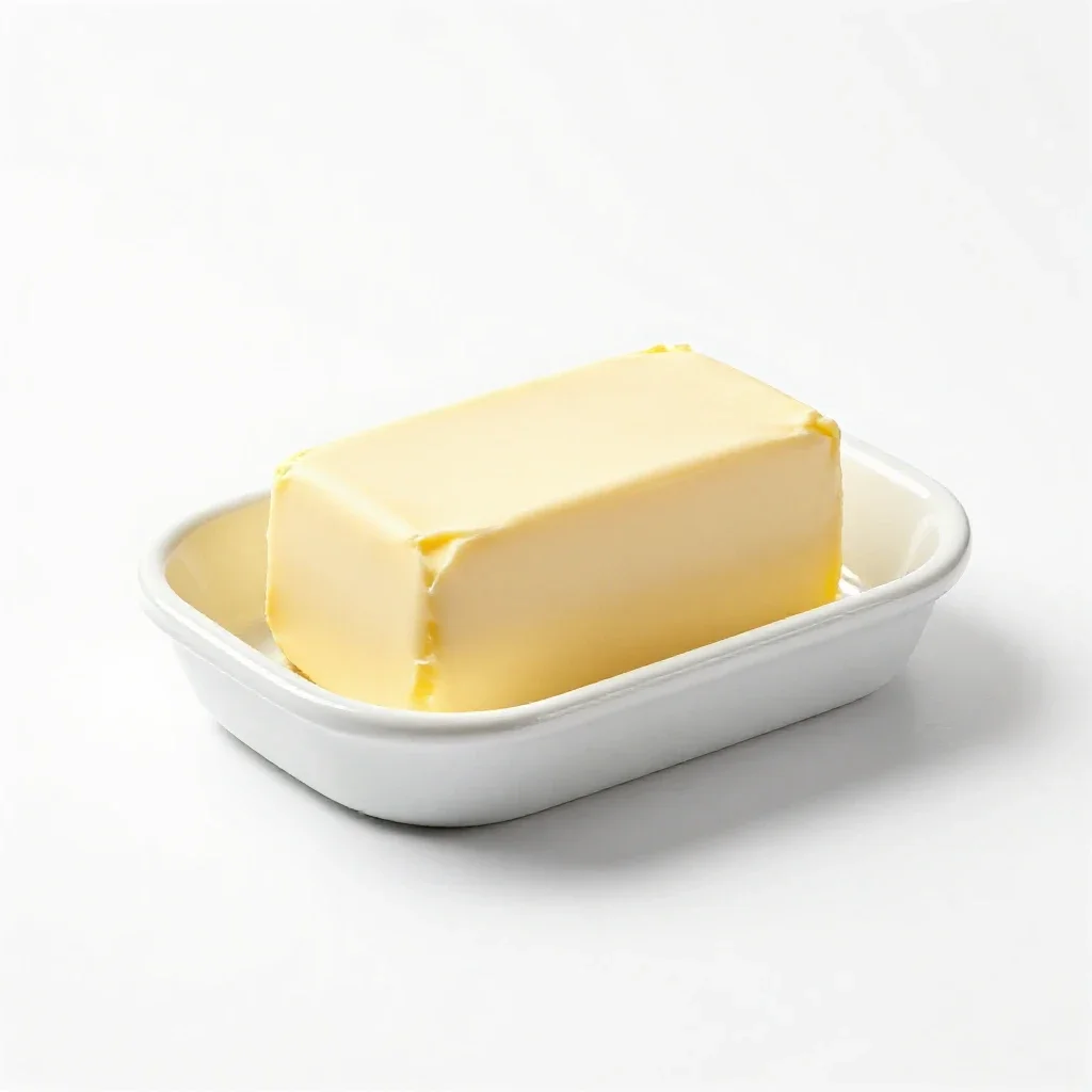 Butter dish isolated on a white background
