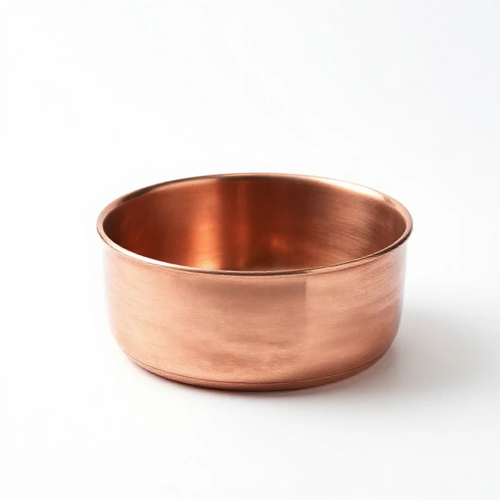 Copper saucepan isolated on a white background