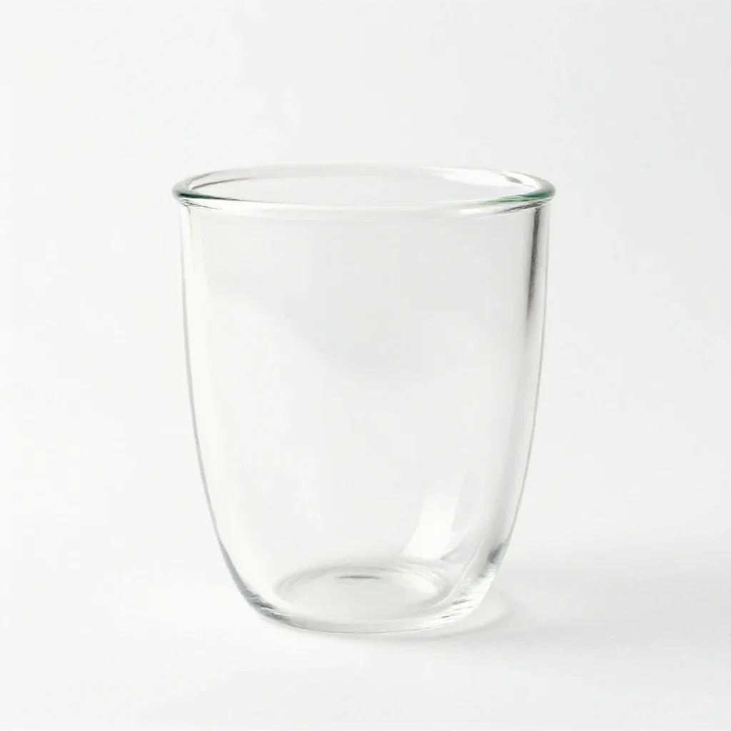 Double-walled glass tumbler isolated on a white background