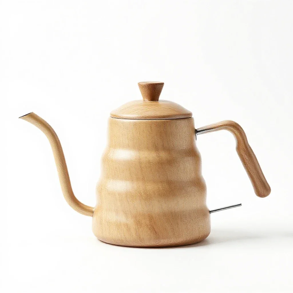 Gooseneck pour-over kettle isolated on a white background