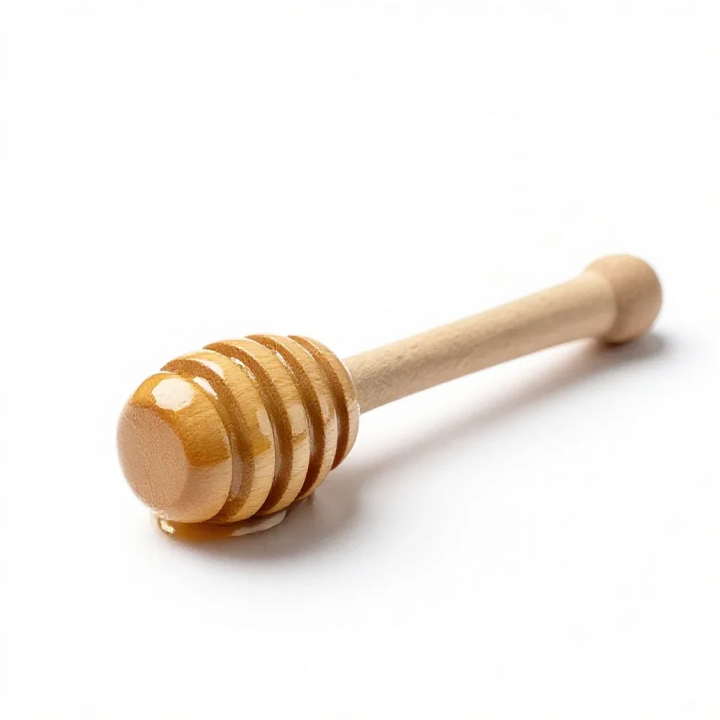 Honey dipper isolated on a white background