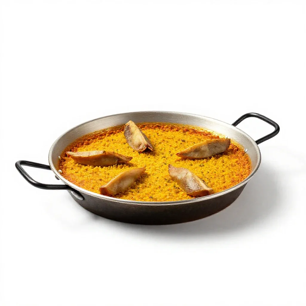 Paella pan isolated on a white background
