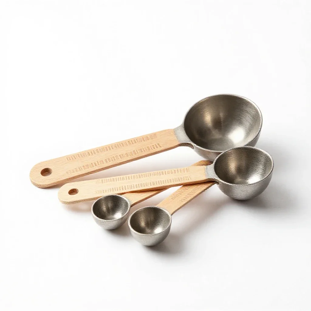 Set of measuring spoons isolated on a white background