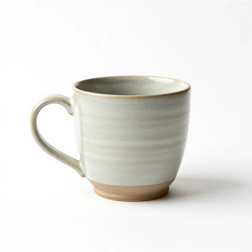 Stoneware mug isolated on a white background