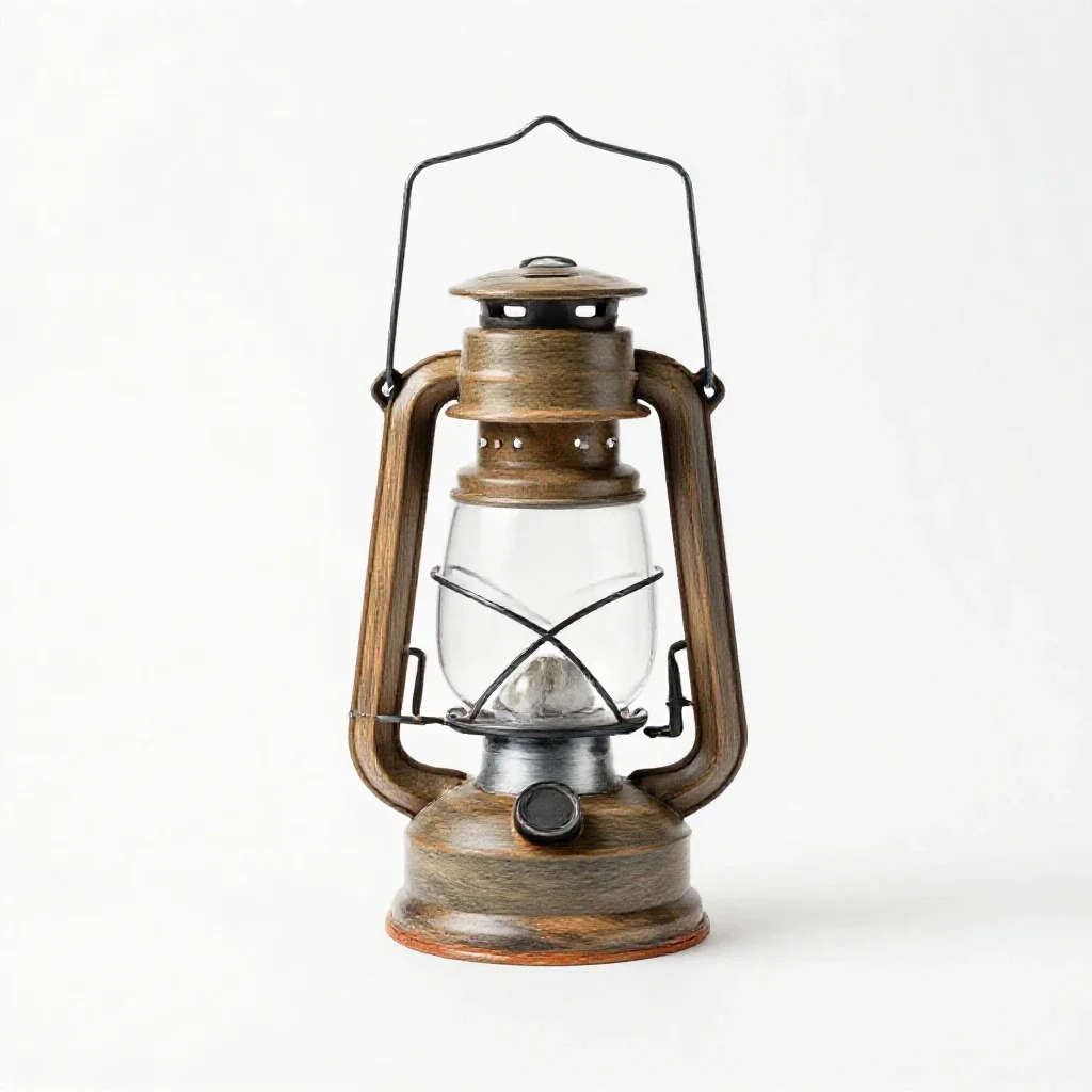 Camping lantern isolated on a white background