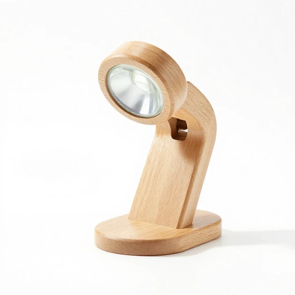 Clip-on reading light isolated on a white background