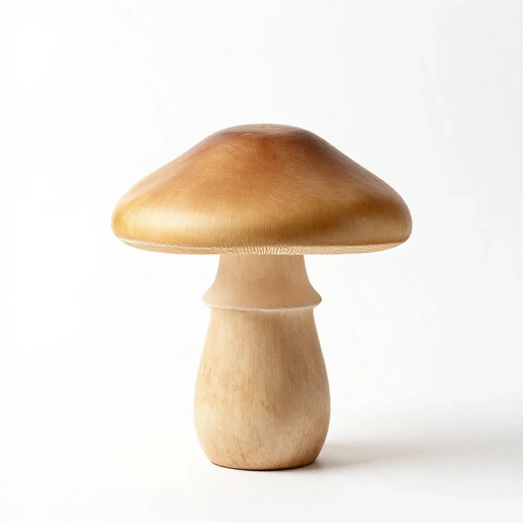 Mushroom table lamp isolated on a white background