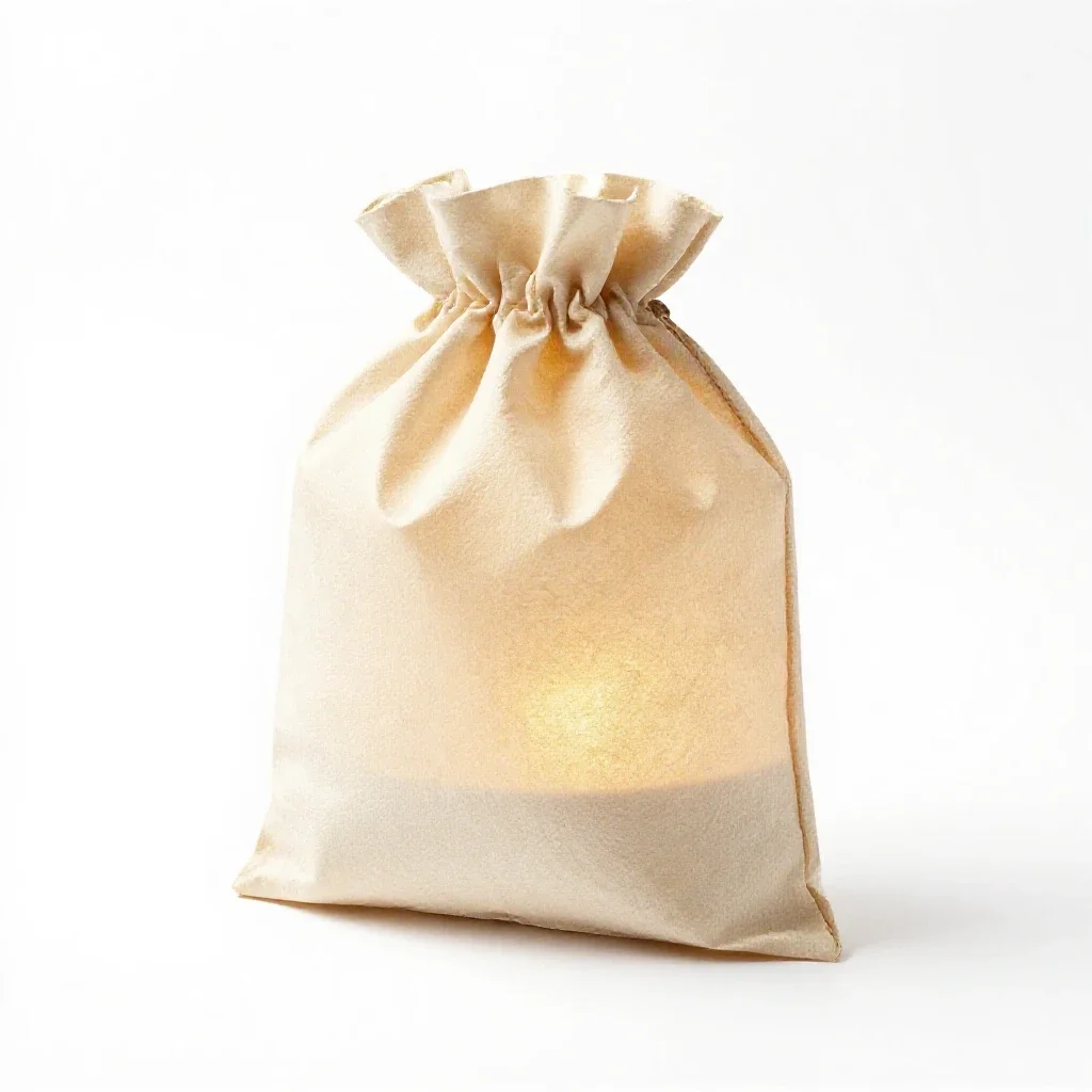 Paper luminaria bag isolated on a white background