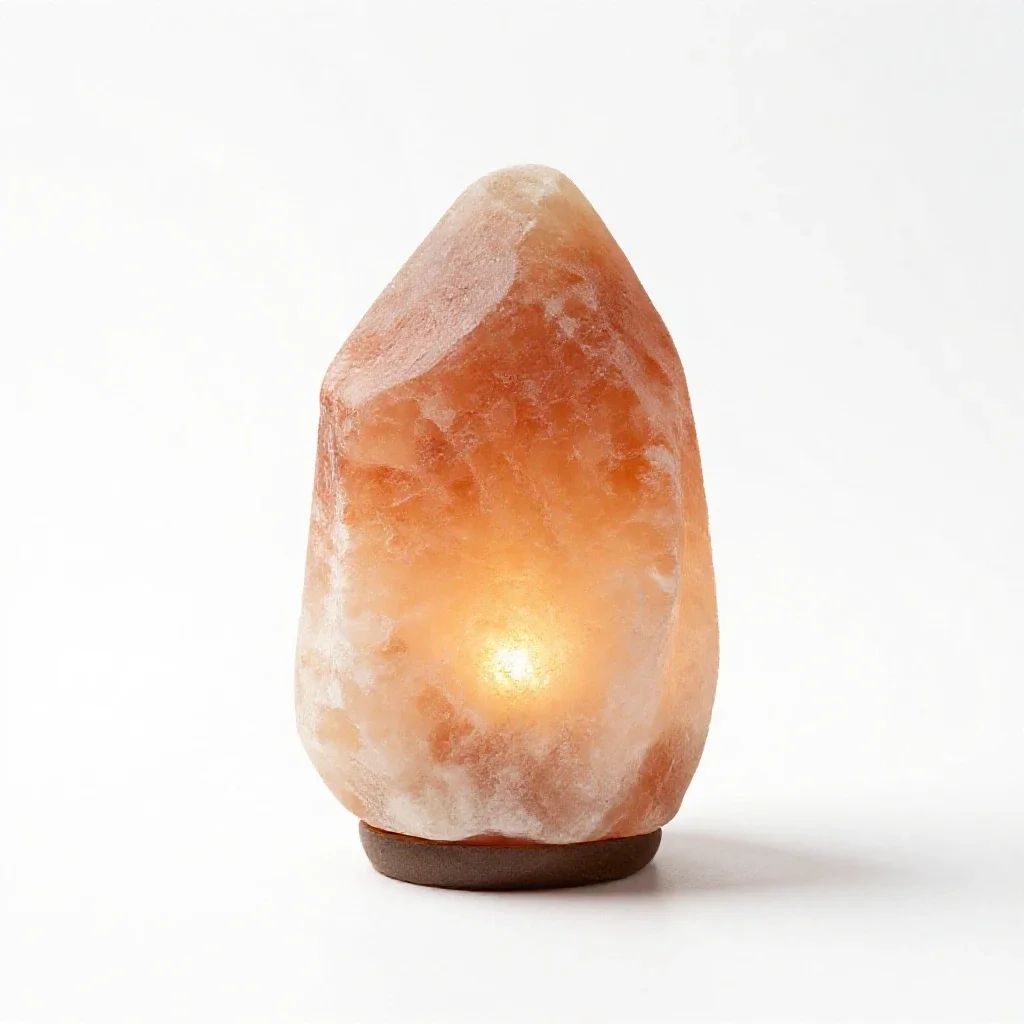 Salt lamp isolated on a white background