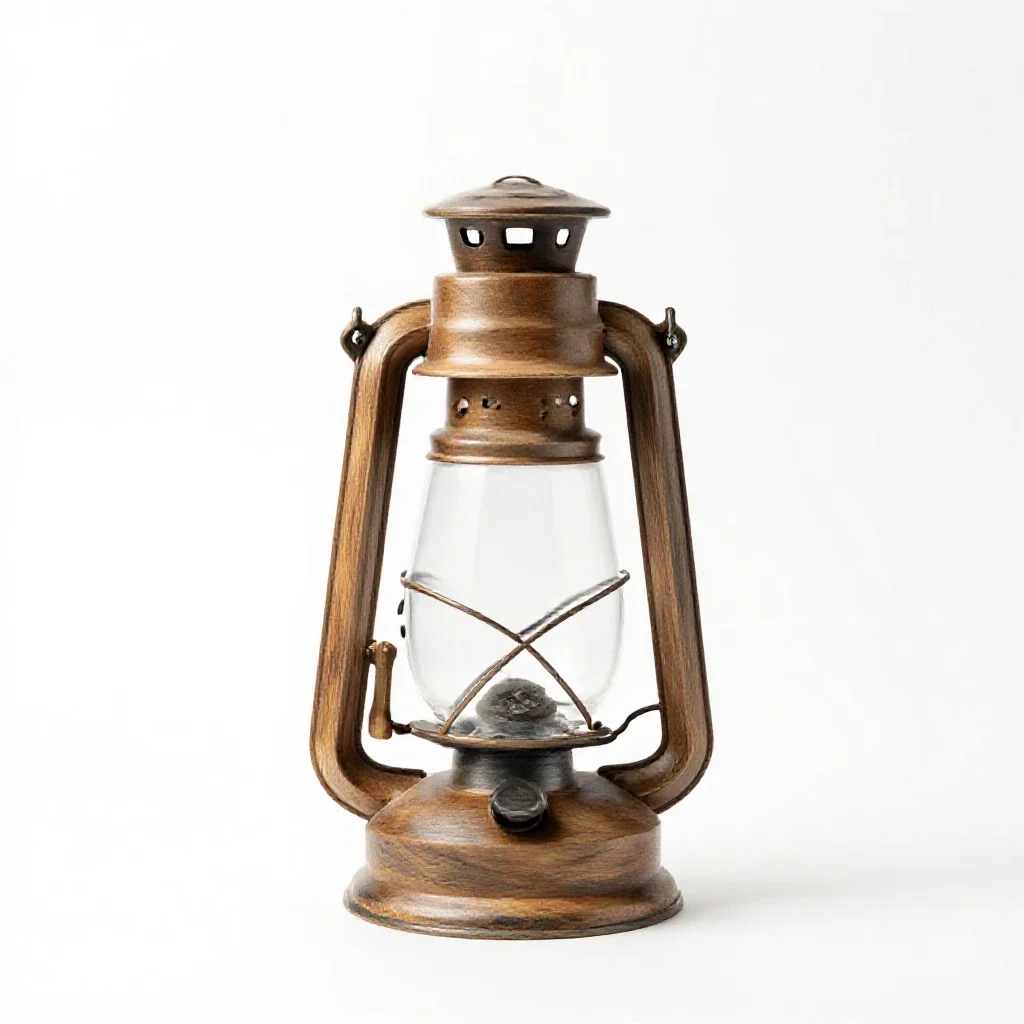 Storm lantern isolated on a white background