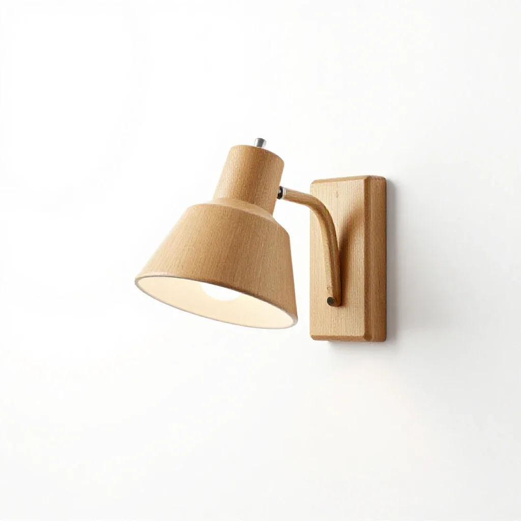 Swing-arm wall lamp isolated on a white background