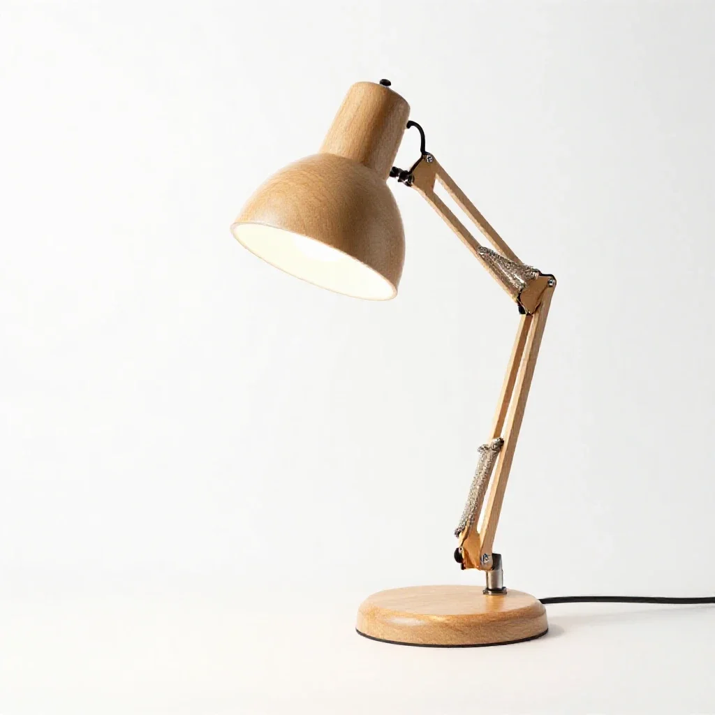 Articulated architect desk lamp isolated on a white background