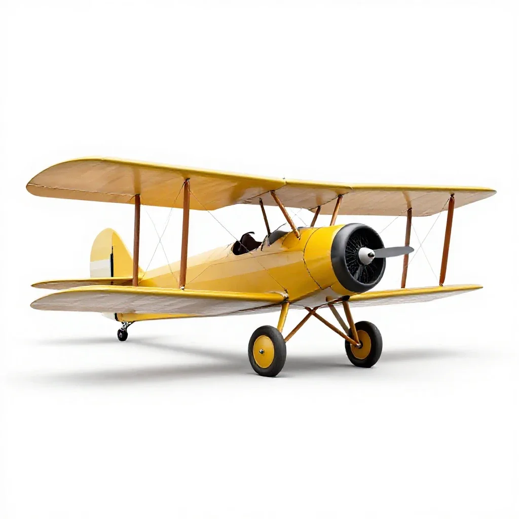 Biplane isolated on a white background