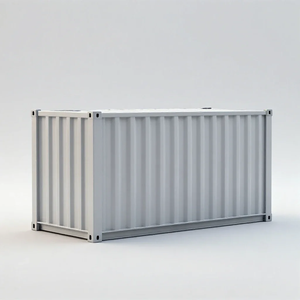 Container ship isolated on a white background