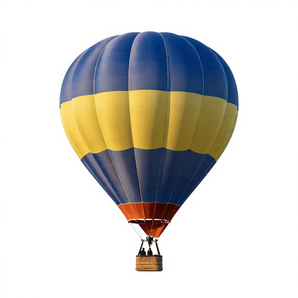 Hot air balloon isolated on a white background