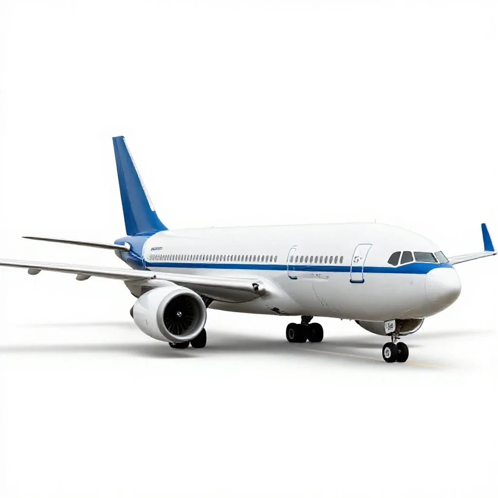 Jet airliner isolated on a white background