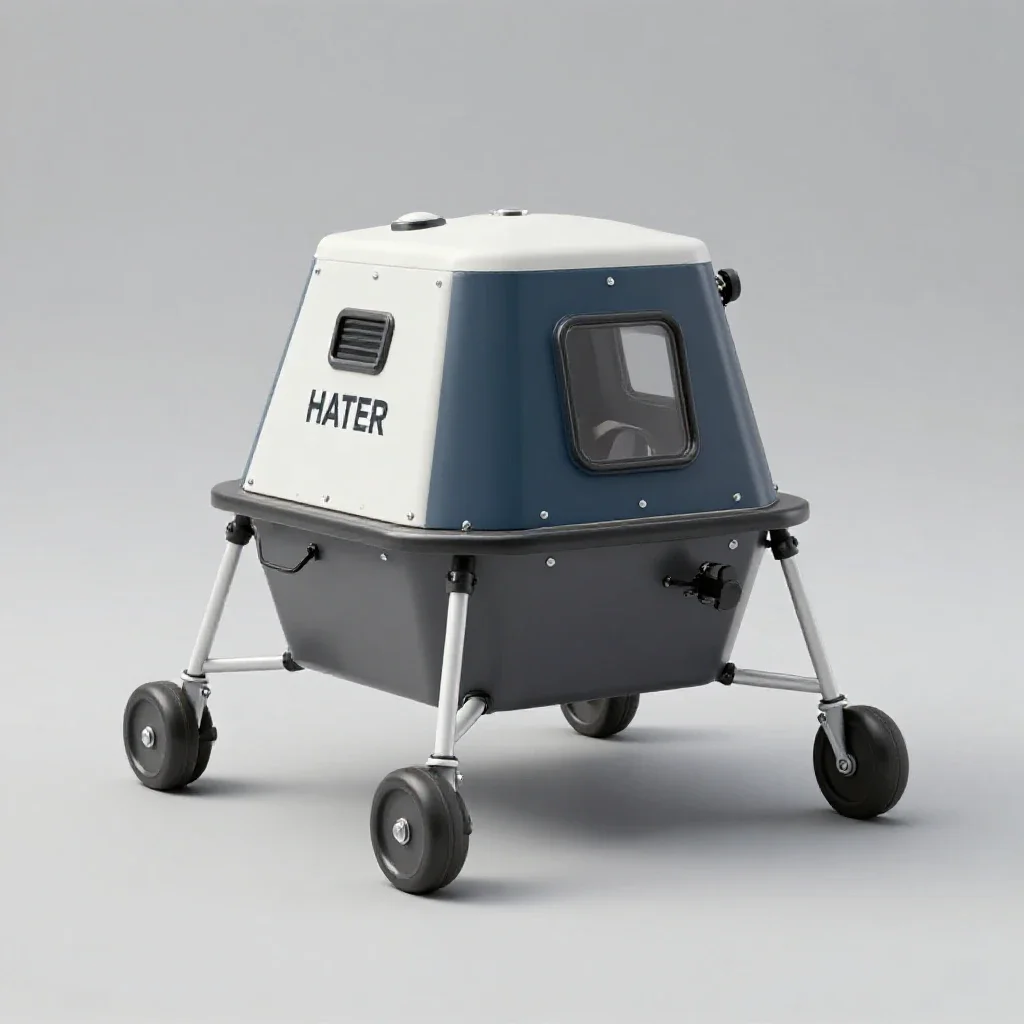 Lunar lander isolated on a white background