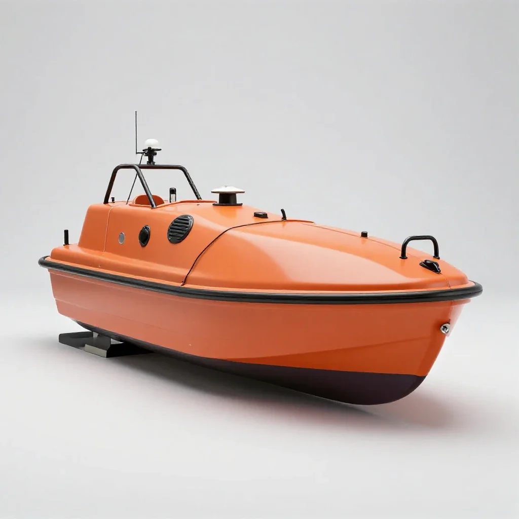 Rescue lifeboat isolated on a white background