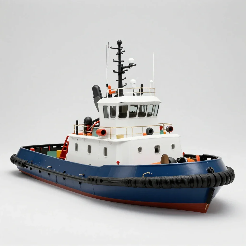 Tugboat isolated on a white background
